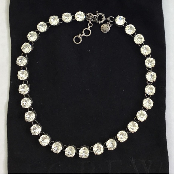 J.Crew Collection Rhinestone Martha Silver Statement Necklace - Picture 4 of 4